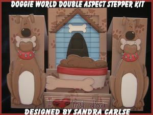 Birthday Doggie World Decoupage Stepper Card Kit