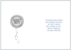 New Baby Boy Cardmaking Insert