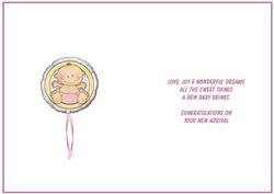 New Baby Girl Cardmaking Insert