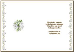 Wedding Day Cardmaking Insert 1