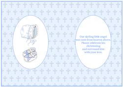 Baby Boy Christening Insert