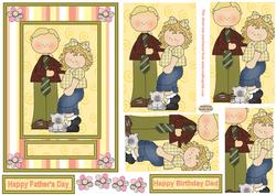 Happy Fathers Day/Birthday Decoupage Topper