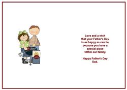 From a Daughter to Her Dad Insert