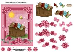 Asleep in the Sun Decoupage Topper
