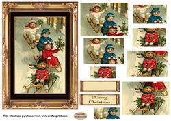 Double Pyramid Vintage Christmas Topper
