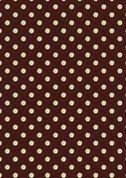 Cream Spots & Chocolate Coloured Background
