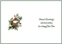 Christmas Robin Cardmaking Insert