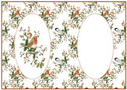 Christmas Robin & Holly Insert