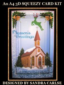 Christmas Scene Squeezy card A4 Pyramid Kit