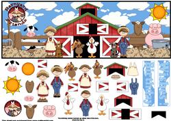 Farm Animals Decoupage dl Topper