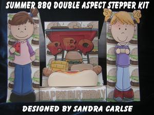 Birthday Summer Bbq Decoupage Stepper Card Kit