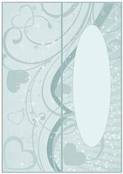 Blue Hearts Large dl Insert