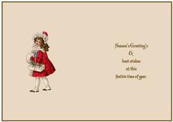 Christmas Little Girl in Red Insert