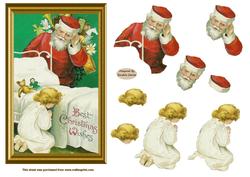 Christmas Santas Here Decoupage Topper
