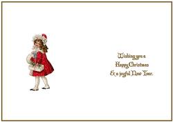 Christmas Girl in Red Insert 1