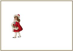 Christmas Girl in Red Blank Insert