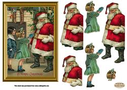 Christmas Vintage Gifts Decoupage Topper