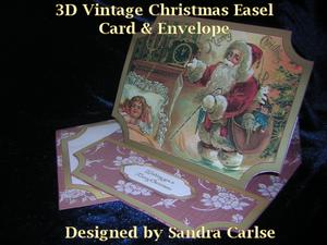 Christmas Vintage Santa Easel Card Kit