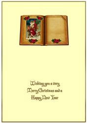 Vintage Santa Christmas Book Insert