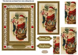 Christmas Vintage Santa Topper 1