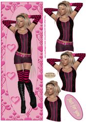 Girl in Pink Large dl Topper