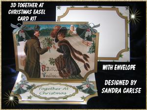 Vintage Christmas Easel Card & Envelope Kit