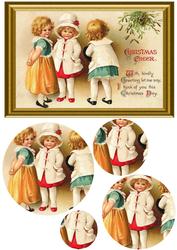 Vintage Christmas Cheer Pyramid Topper 1
