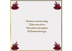 Christmas Bells approx: 8x8ins Insert