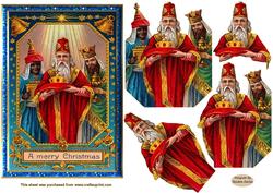 Christmas We Three Kings Decoupage Topper