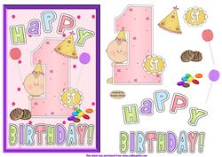 Happy 1st Birthday Card Front