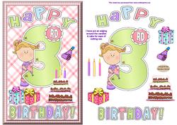 Happy 3rd Birthday Card Front