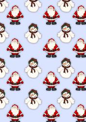 Christmas Santa & Snowman Backing Paper