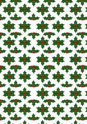 Christmas Holly Backing Paper 2