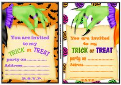 Halloween 2 x Party Invitations