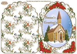 Christmas Snow Scene Card