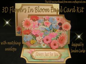 Flowers in Bloom Birthday Easel Card Kit with Envelope