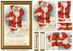 Father Christmas Vintage Pyramid Topper