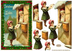 Holly & Berries Christmas Vintage Topper