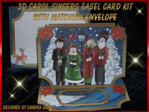 Christmas Carol Singers Easel Card Kit