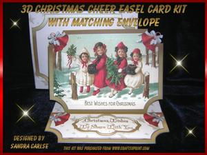 Vintage Christmas Cheer Easel Card Kit