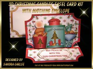 Christmas Candles Easel Card Kit