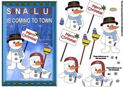 Christmas Snowmen in the Snow Decoupage Topper