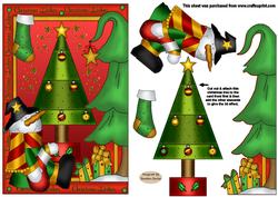 Christmas Snowman Decoupage Topper 1