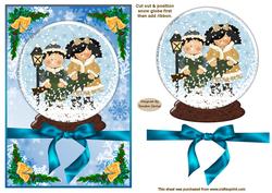 Christmas Carol Singers Decoupage Topper