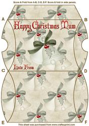 Happy Christmas Mum Pillow Box