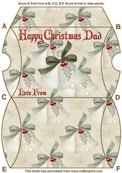 Happy Christmas Dad Pillow Box