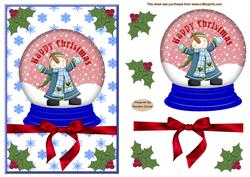 Happy Snowman Christmas Card Front