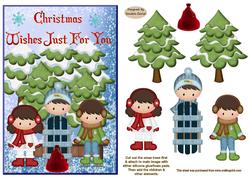Christmas Friends Decoupage Topper