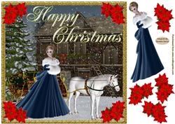 Christmas Scene Decoupage Topper