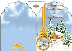 Christmas in the Snow Folded Card